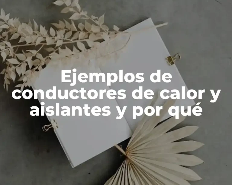 Ejemplos de conductores de calor y aislantes y por qué