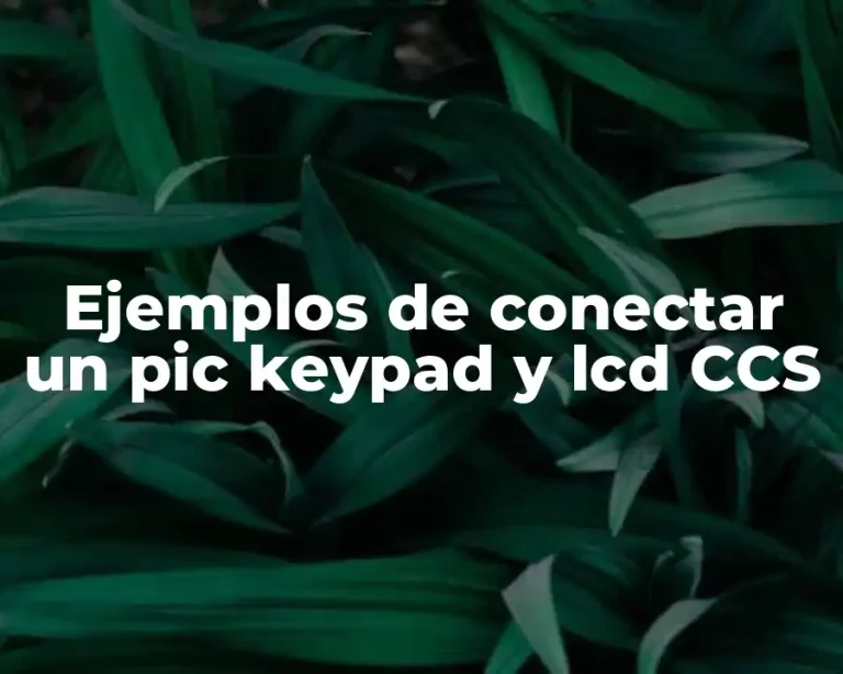 Ejemplos de conectar un pic keypad y lcd CCS