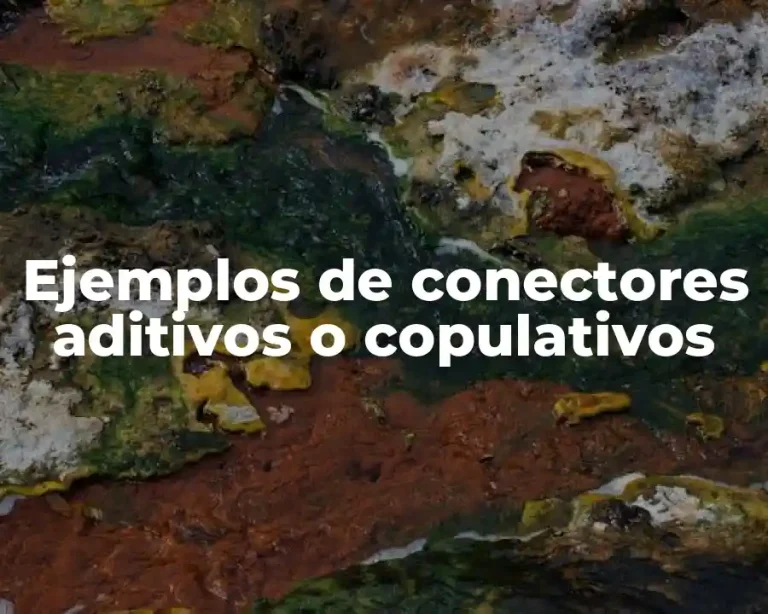 Ejemplos de conectores aditivos o copulativos