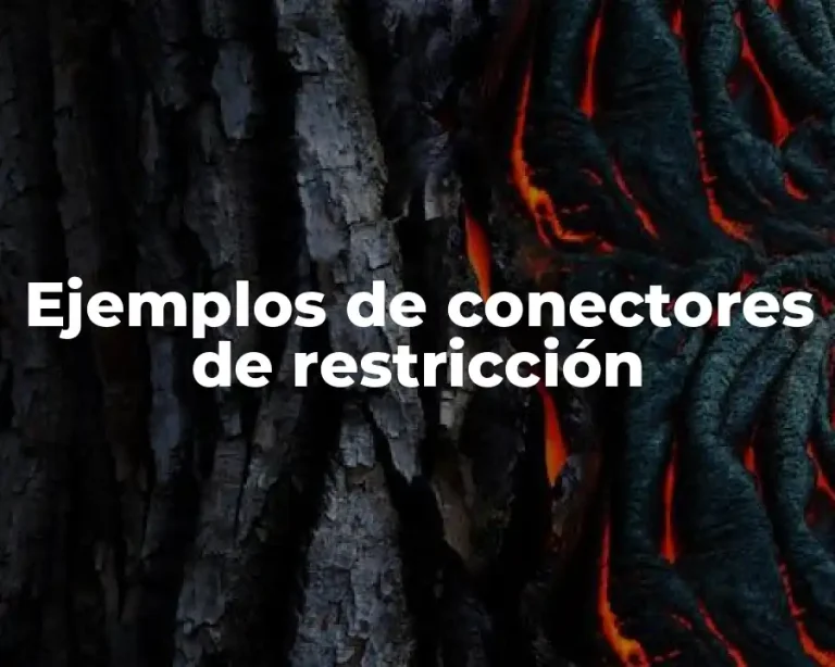 Ejemplos de conectores de restricción