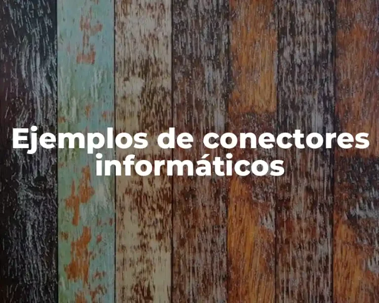 Ejemplos de conectores informáticos