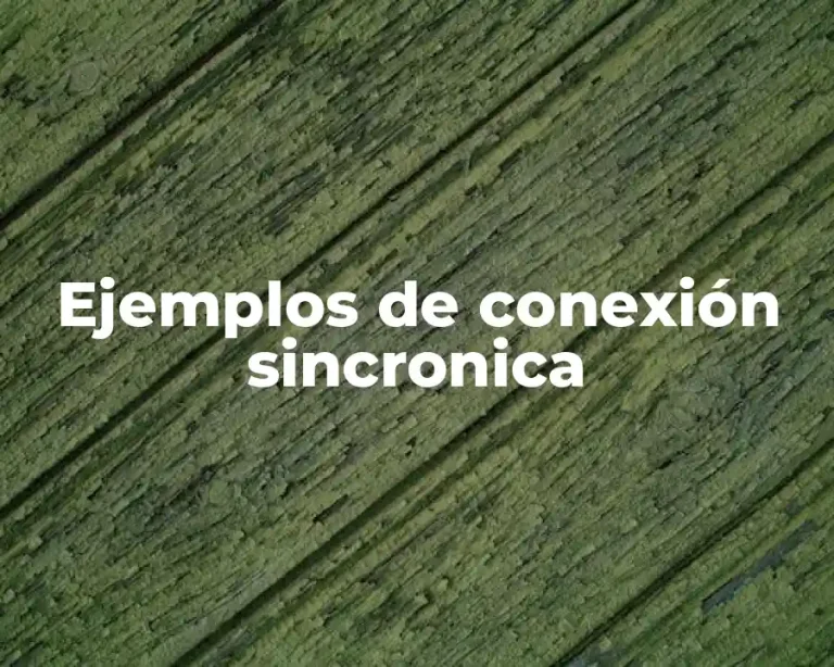 Ejemplos de conexión sincronica