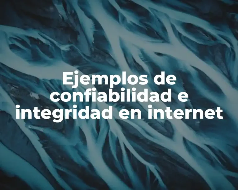 Ejemplos de confiabilidad e integridad en internet