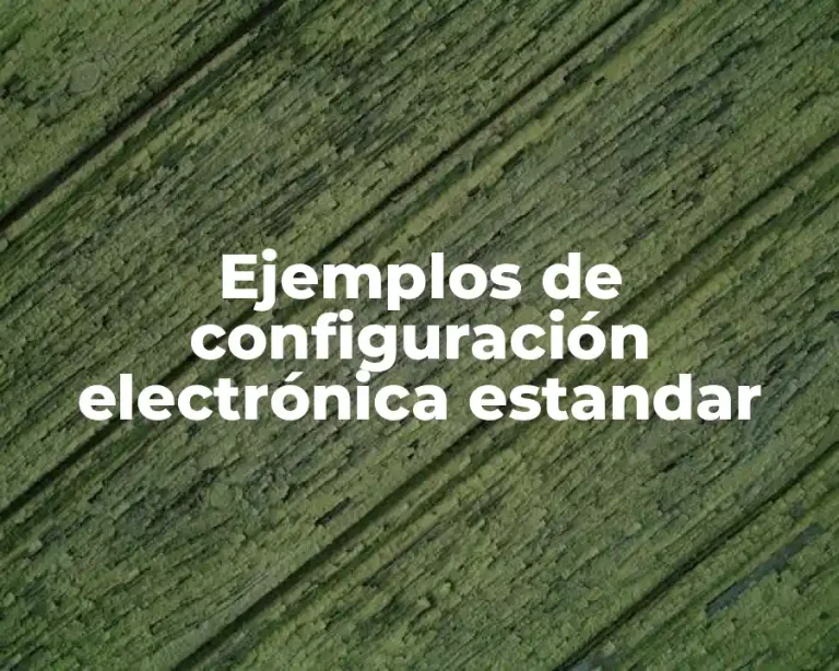 Ejemplos de configuración electrónica estandar