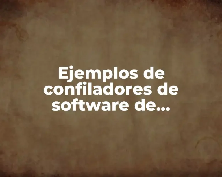 Ejemplos de confiladores de software de programación y Significado