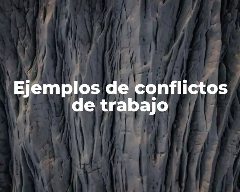 Ejemplos de conflictos de trabajo