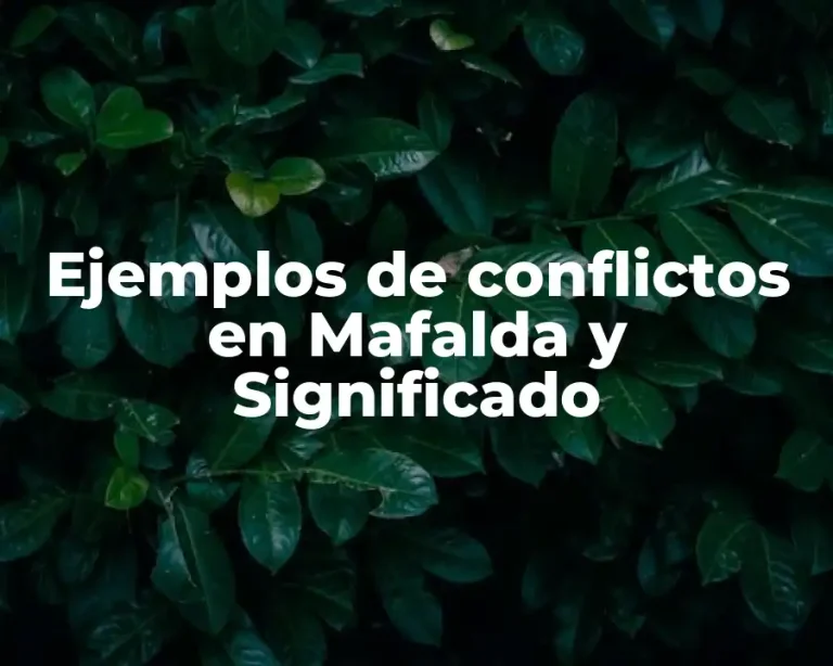 Ejemplos de conflictos en Mafalda y Significado