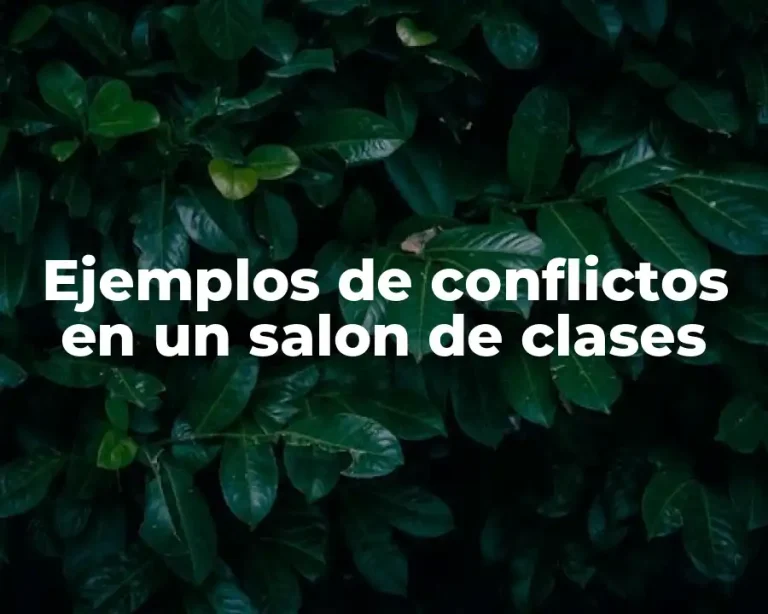 Ejemplos de conflictos en un salon de clases