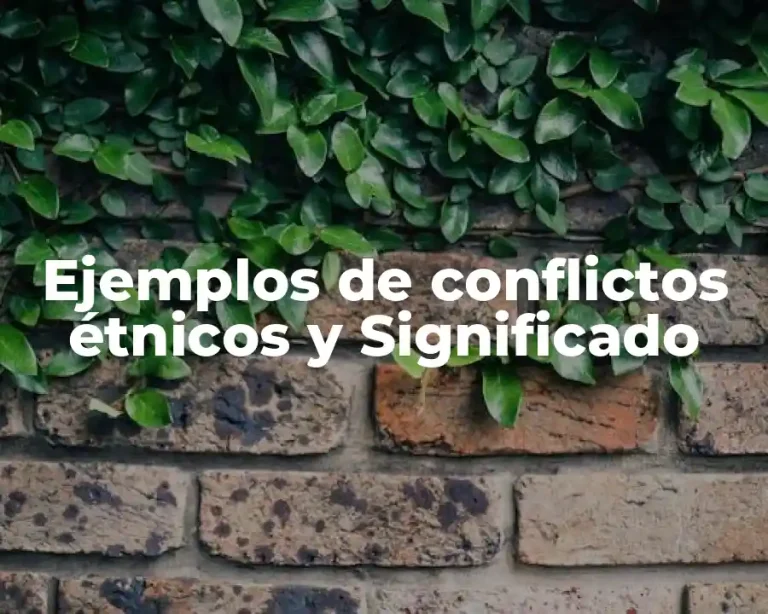 Ejemplos de conflictos étnicos y Significado