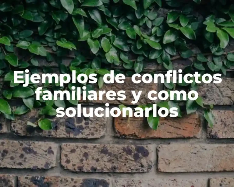 Ejemplos de conflictos familiares y como solucionarlos