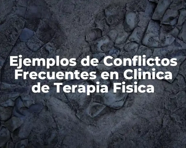 Ejemplos de Conflictos Frecuentes en Clinica de Terapia Fisica