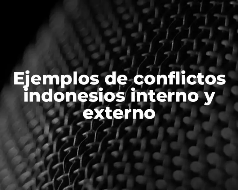 Ejemplos de conflictos indonesios interno y externo