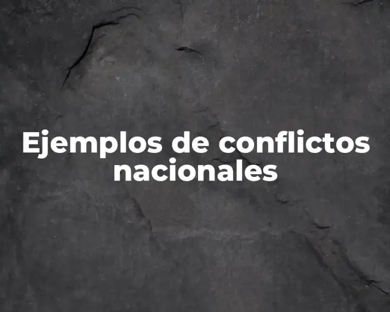 Ejemplos de conflictos nacionales