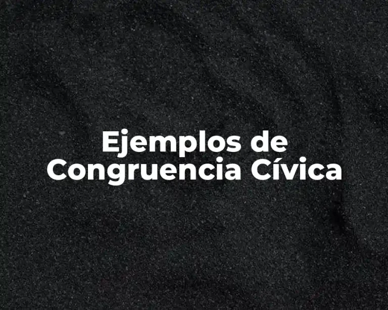 Ejemplos de Congruencia Cívica