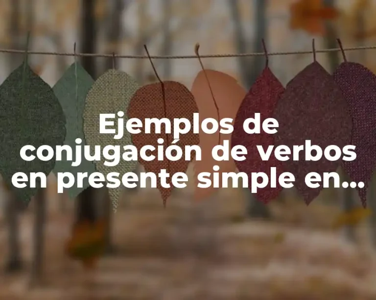 Ejemplos de conjugación de verbos en presente simple en inglés