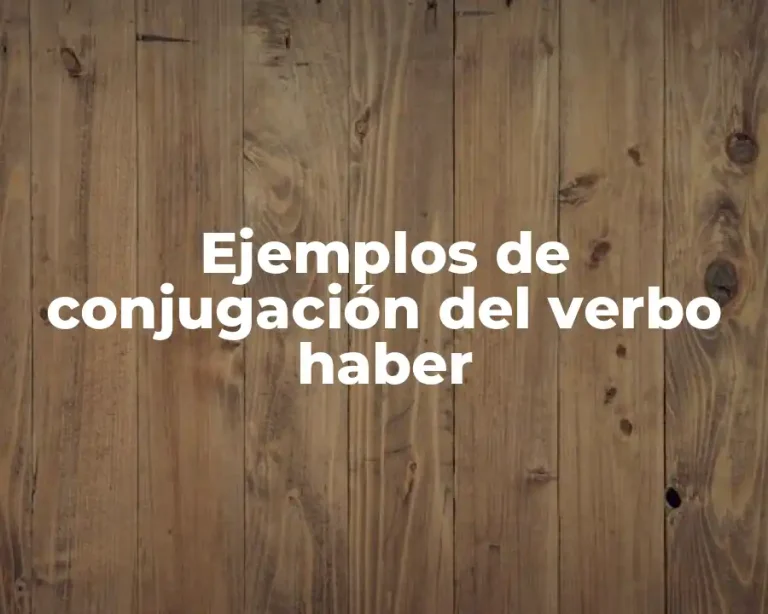 Ejemplos de conjugación del verbo haber