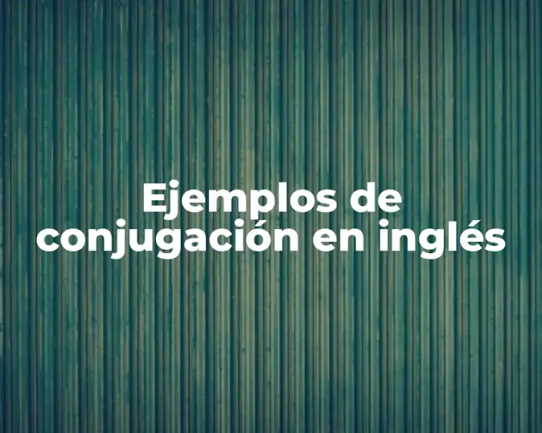 Ejemplos de conjugación en inglés