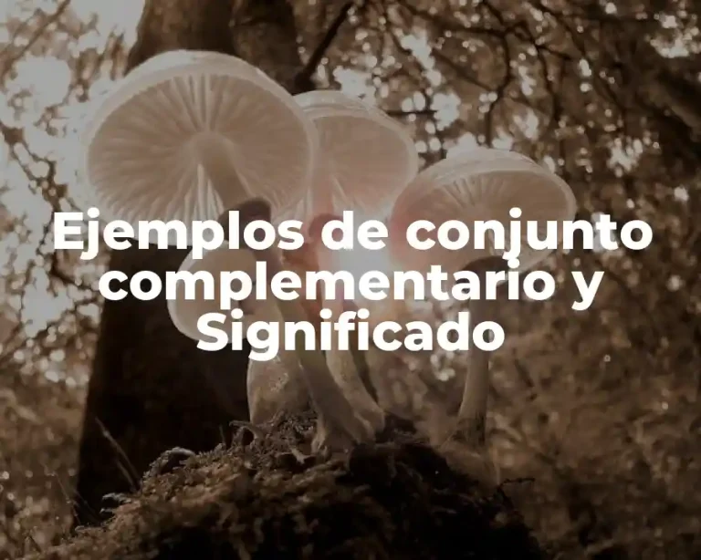Ejemplos de conjunto complementario y Significado