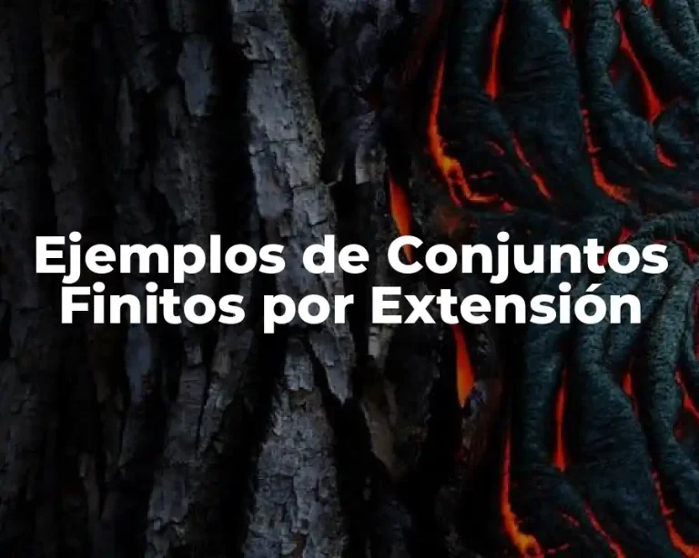 Ejemplos de Conjuntos Finitos por Extensión