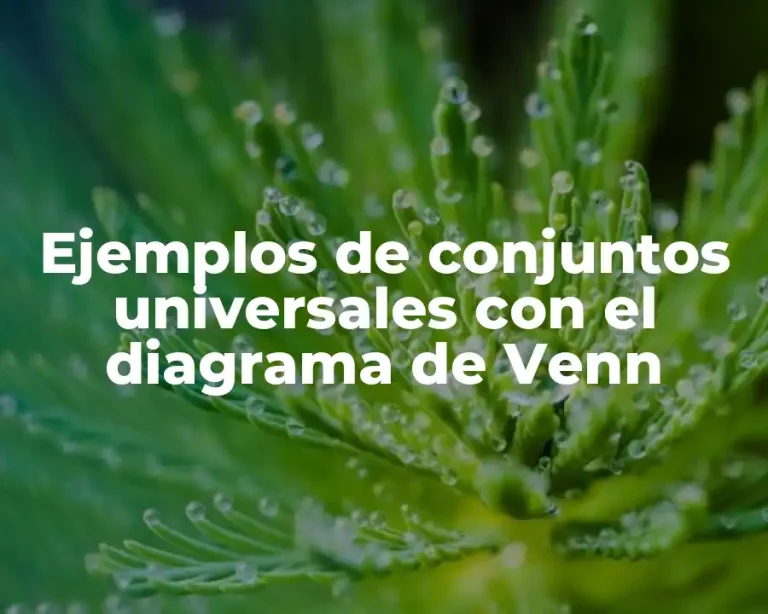 Ejemplos de conjuntos universales con el diagrama de Venn