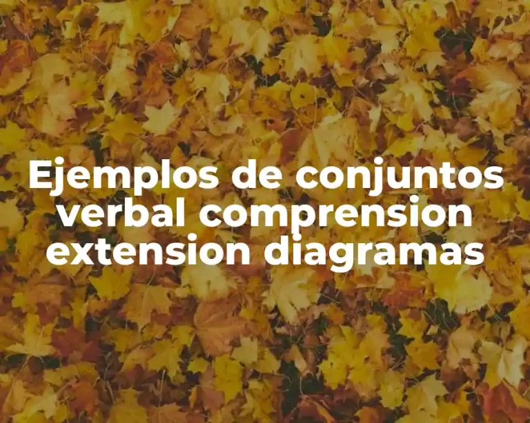 Ejemplos de conjuntos verbal comprension extension diagramas