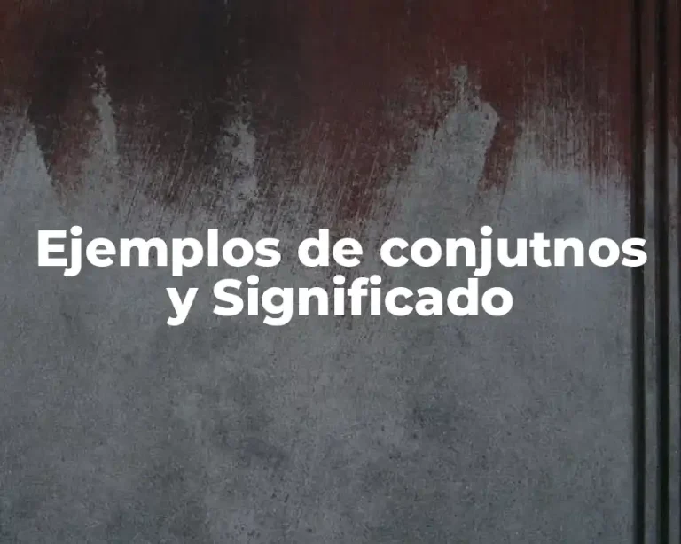 Ejemplos de conjutnos y Significado