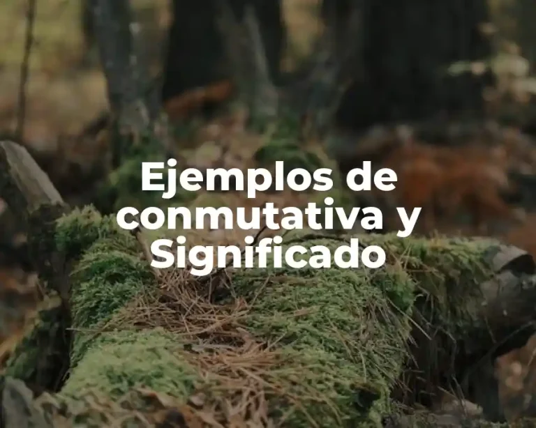 Ejemplos de conmutativa y Significado
