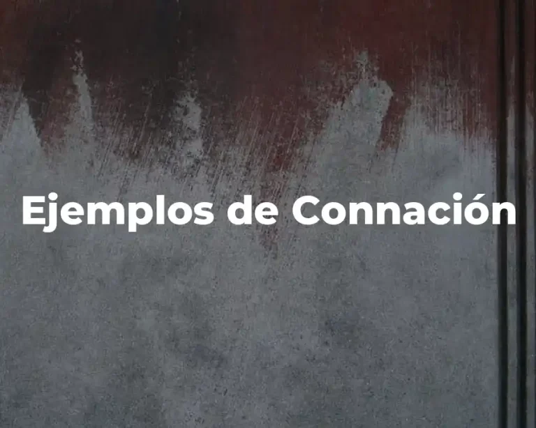 Ejemplos de Connación