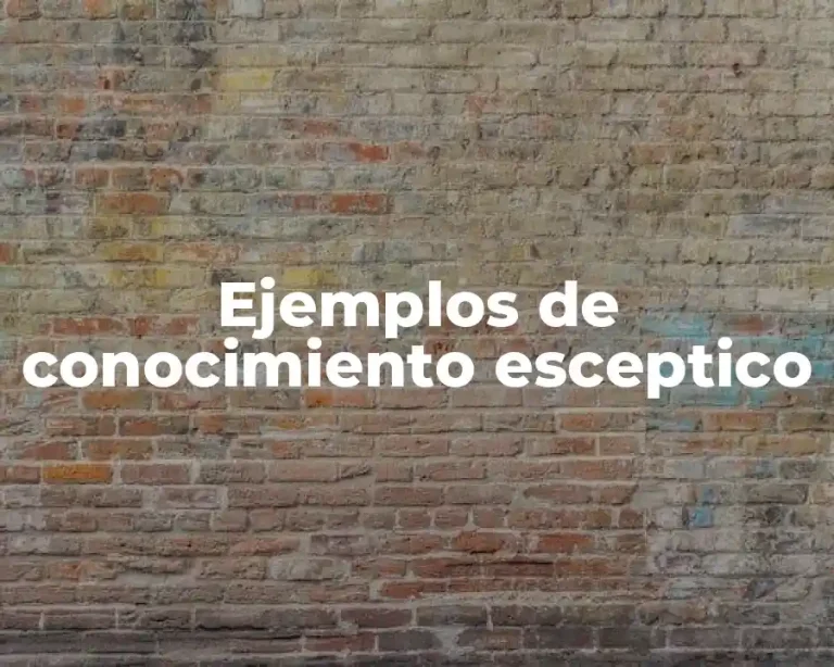 Ejemplos de conocimiento esceptico