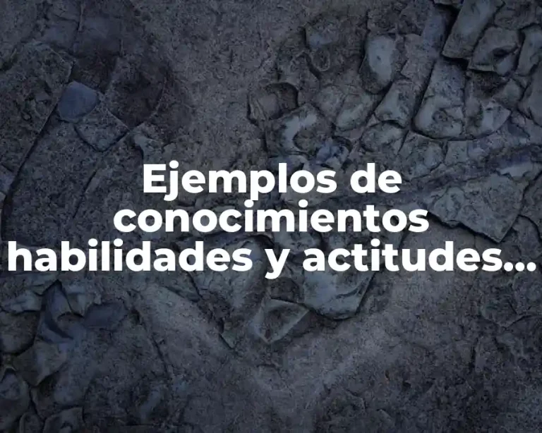 Ejemplos de conocimientos habilidades y actitudes en preescolar