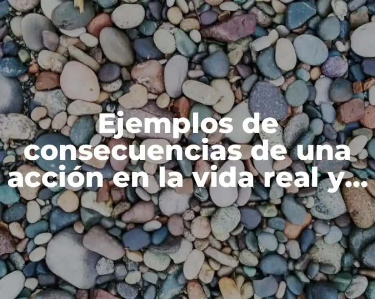 Ejemplos de consecuencias de una acción en la vida real y Significado
