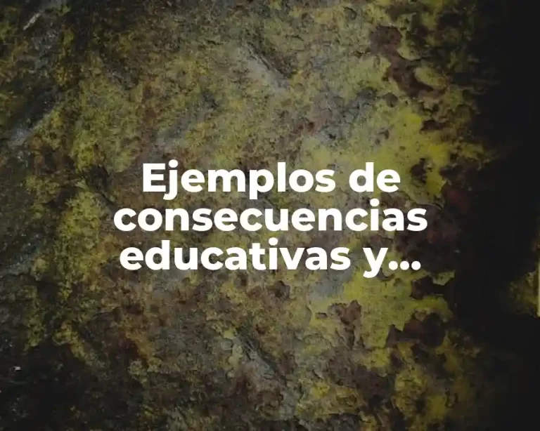 Ejemplos de consecuencias educativas y Significado