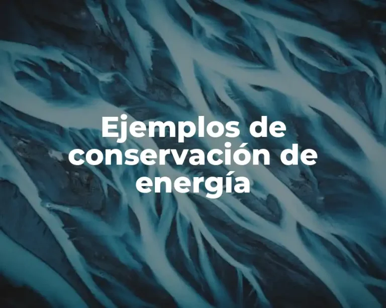 Ejemplos de conservación de energía