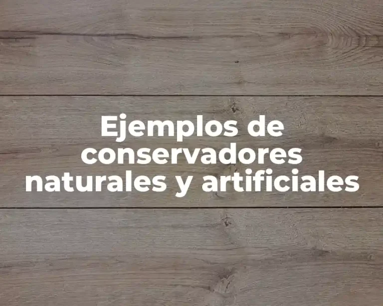 Ejemplos de conservadores naturales y artificiales