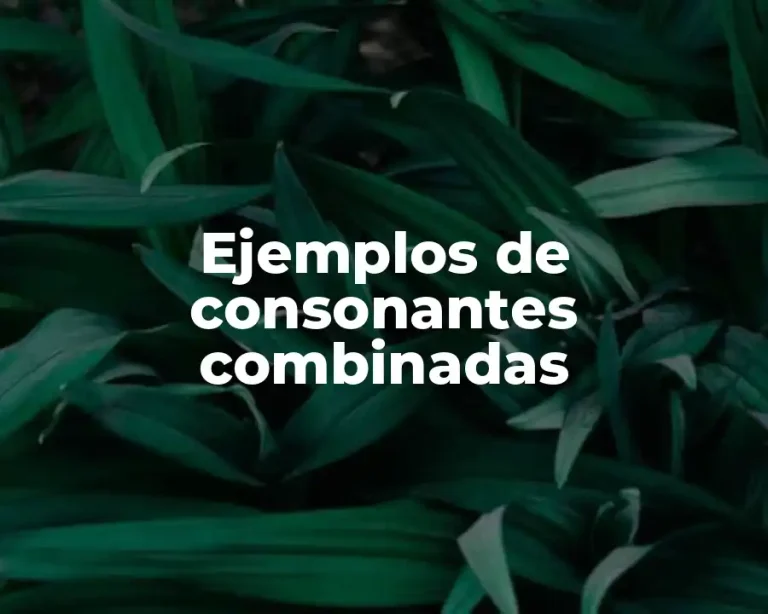 Ejemplos de consonantes combinadas