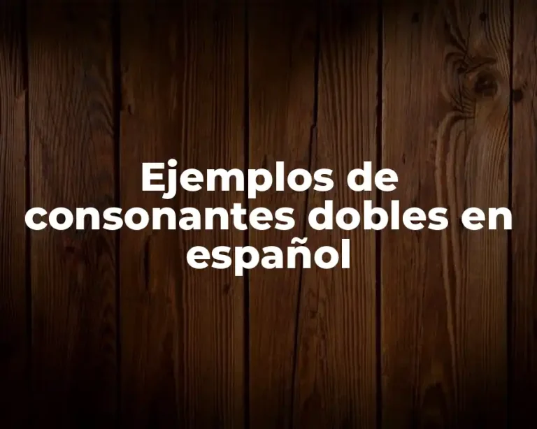 Ejemplos de consonantes dobles en español