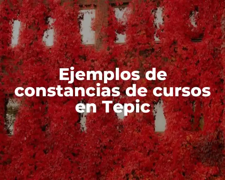 Ejemplos de constancias de cursos en Tepic