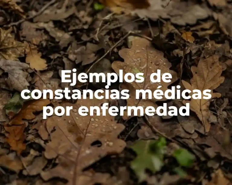 Ejemplos de constancias médicas por enfermedad