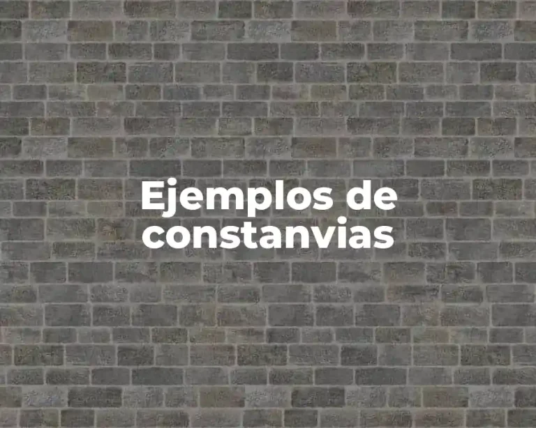 Ejemplos de constanvias