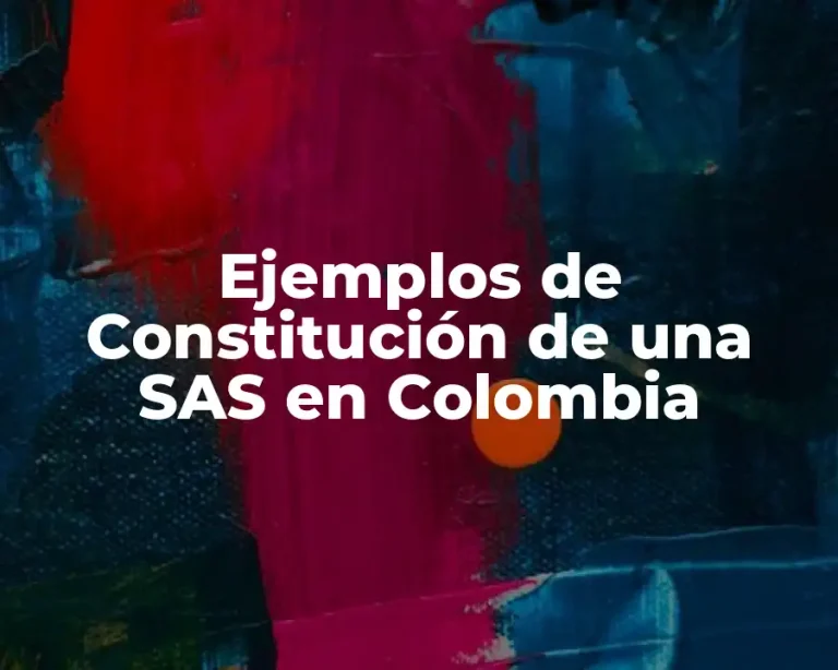 Ejemplos de Constitución de una SAS en Colombia