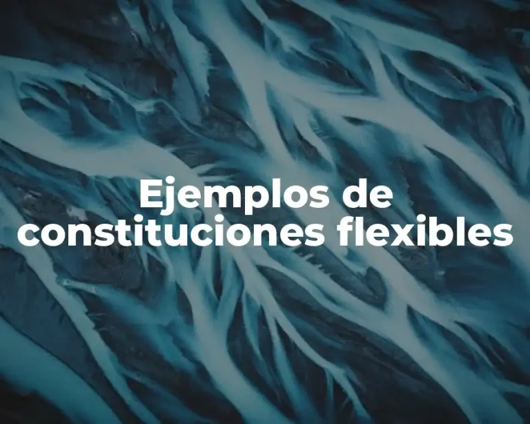 Ejemplos de constituciones flexibles