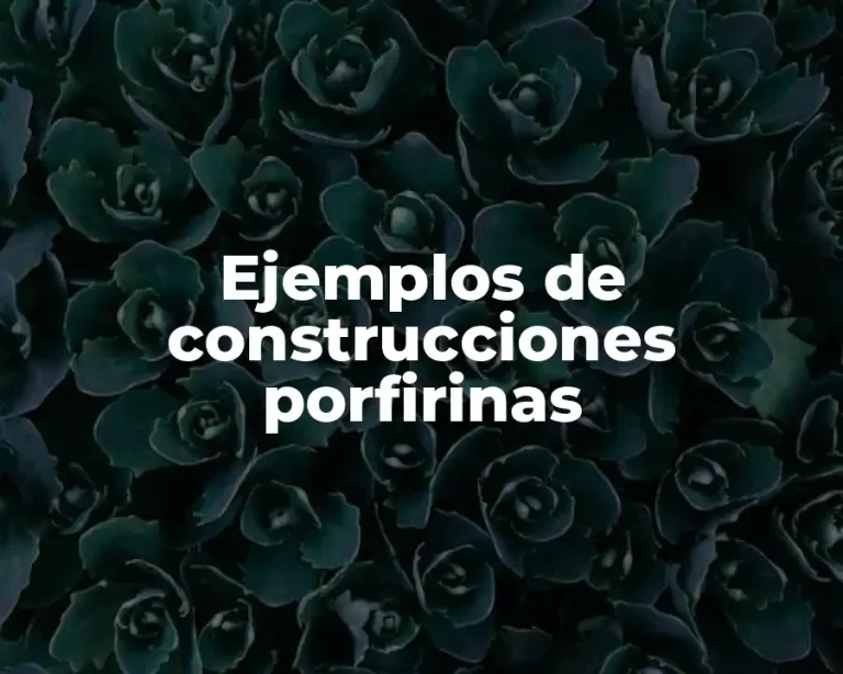 Ejemplos de construcciones porfirinas