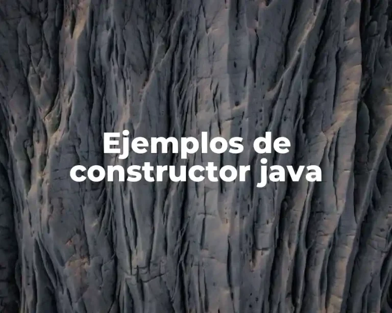 Ejemplos de constructor java