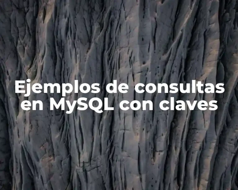 Ejemplos de consultas en MySQL con claves