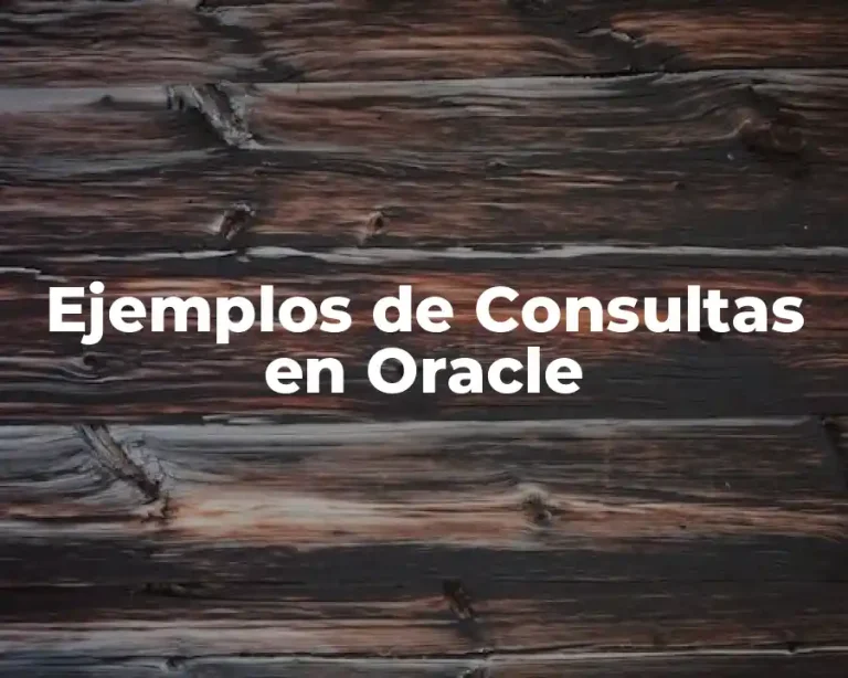 Ejemplos de Consultas en Oracle