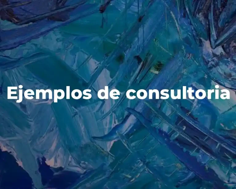 Ejemplos de consultoria