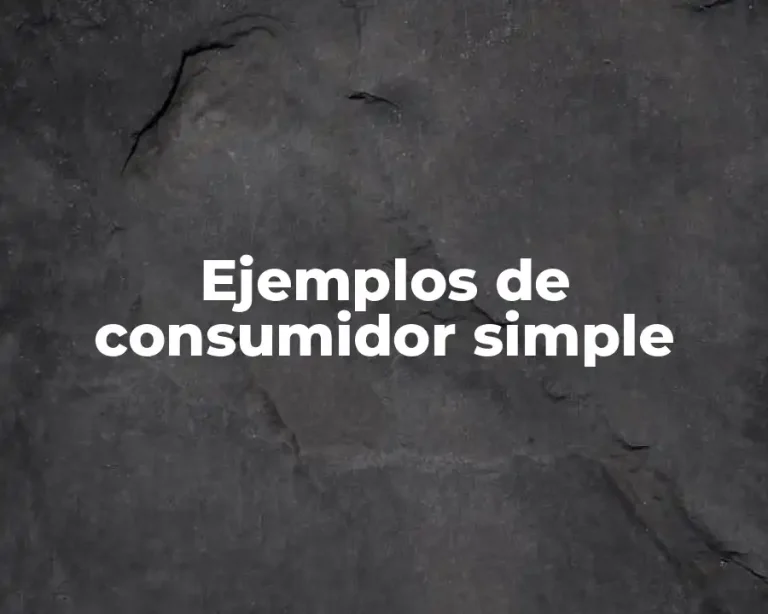 Ejemplos de consumidor simple
