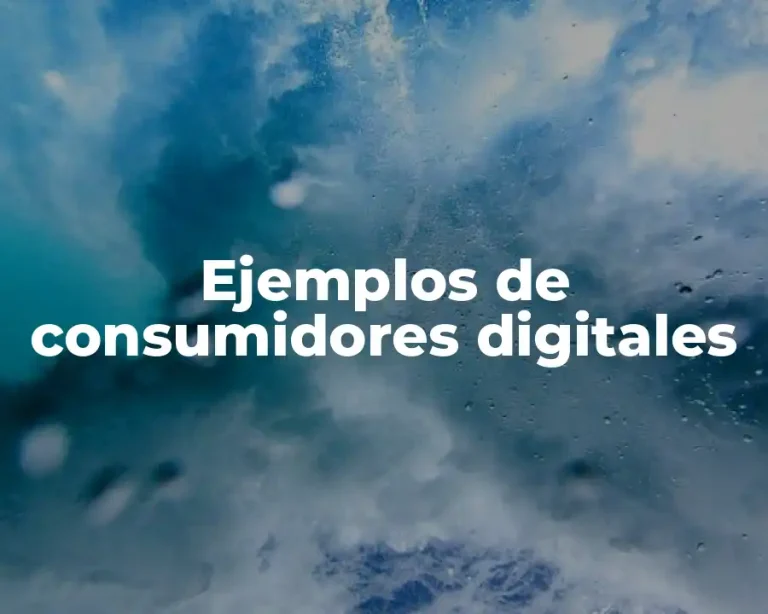 Ejemplos de consumidores digitales