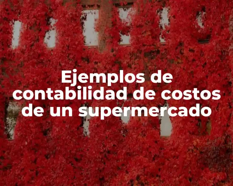 Ejemplos de contabilidad de costos de un supermercado