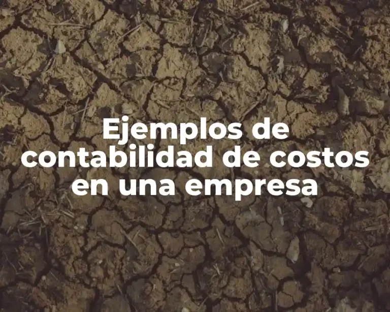 Ejemplos de contabilidad de costos en una empresa